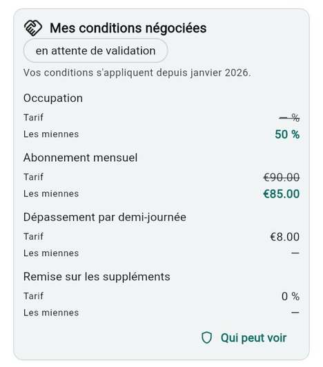 Vos conditions négociées