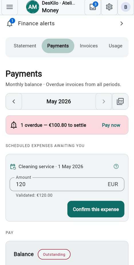 Record a payment