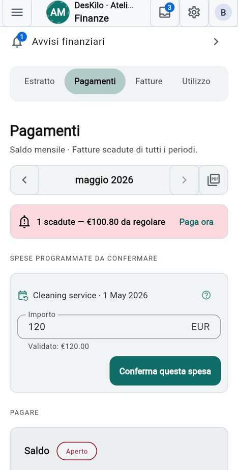 Registrare un pagamento