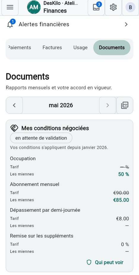 Les rapports : aperçu rapide, téléchargement, partage