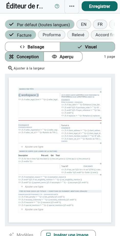 L'éditeur de rapports
