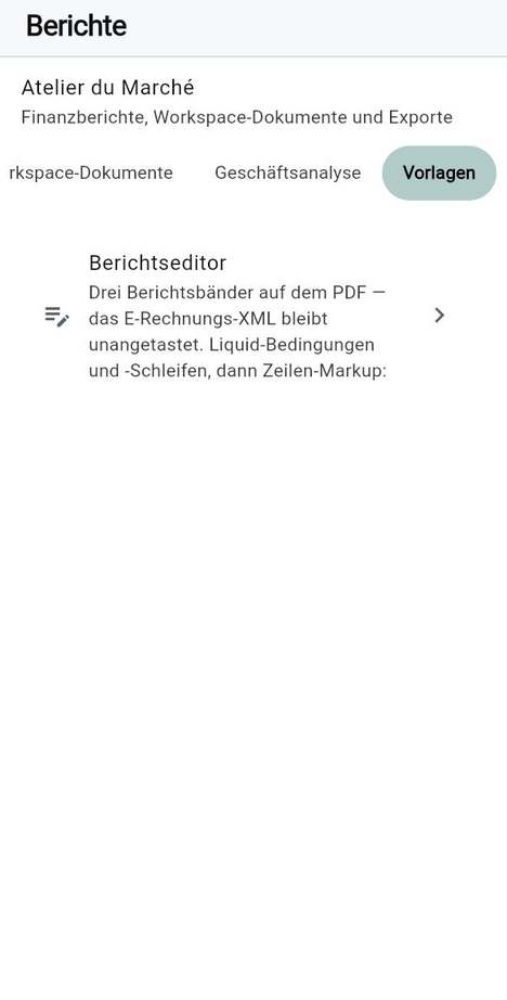Die PDF-Vorlage der Rechnung