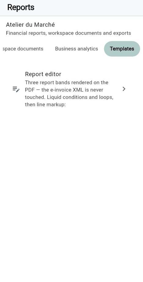The invoice PDF template