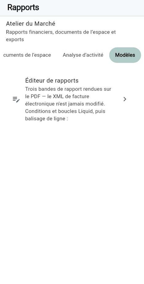 Le modèle PDF de facture