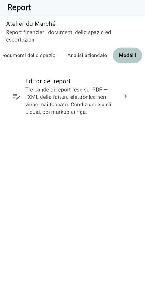Il modello PDF della fattura