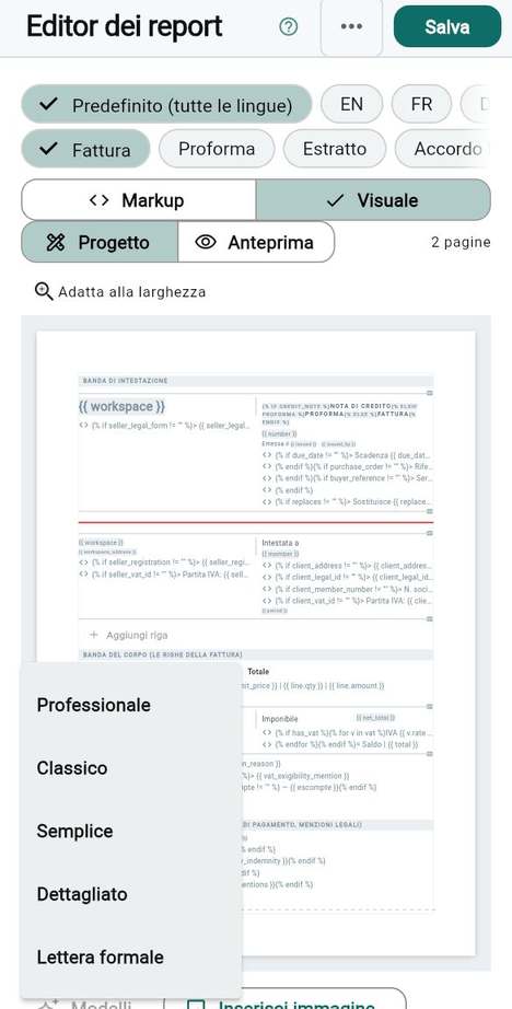 Modelli già pronti