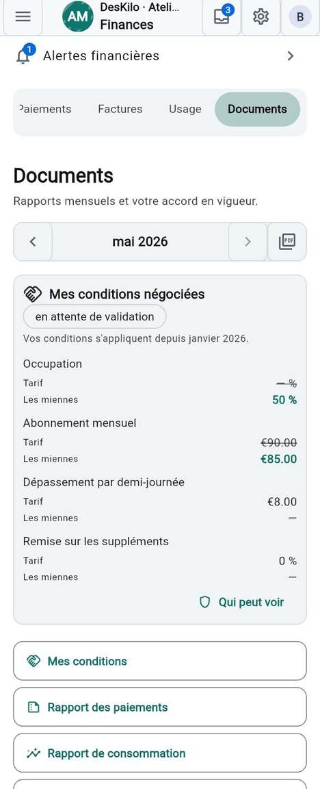Les rapports : aperçu rapide, téléchargement, partage