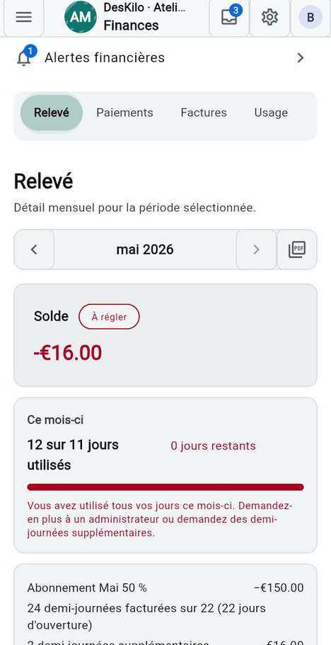 Lire votre relevé