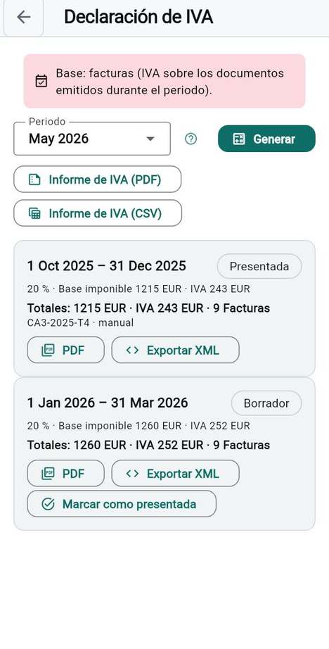 Preparar la declaración del IVA
