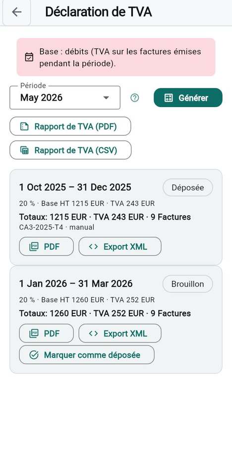 Préparer la déclaration de TVA