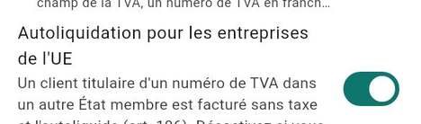 Autoliquidation pour les entreprises de l'UE