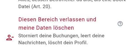 Meine Daten löschen
