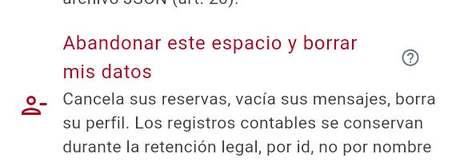 Borrar mis datos