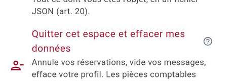 Effacer mes données