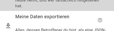 Meine Daten exportieren