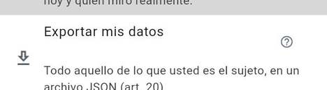 Exportar mis datos