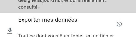 Exporter mes données