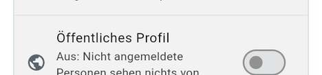 Ein öffentliches Profil veröffentlichen