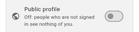Publish a public profile