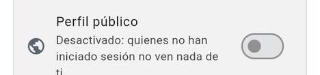 Publicar un perfil público