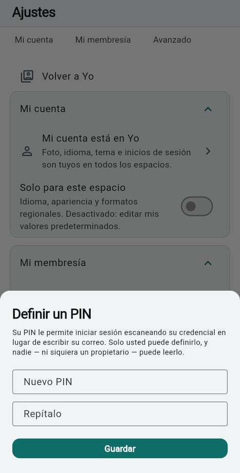 El PIN de su credencial