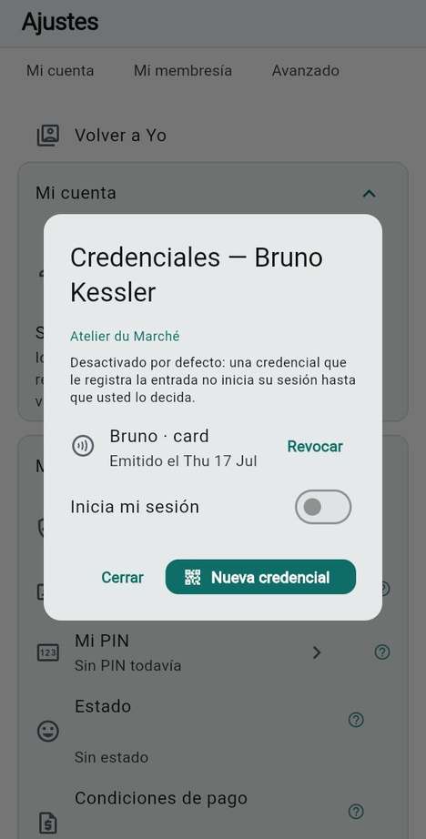 Su credencial