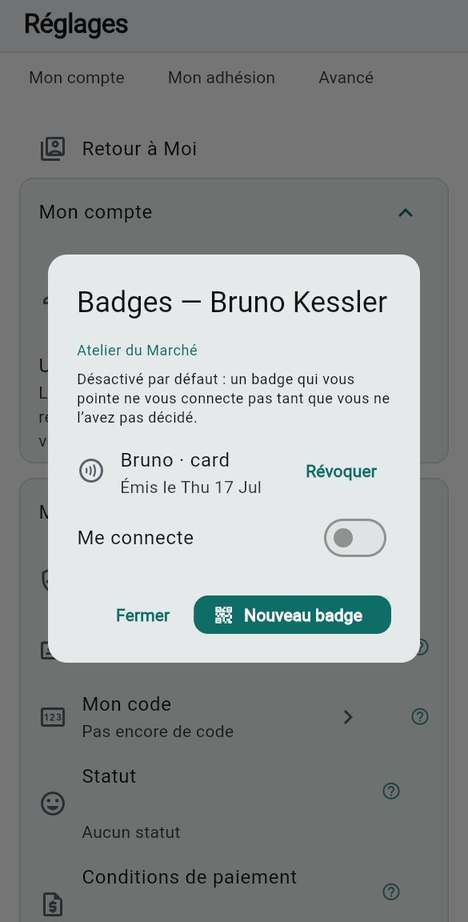 Votre badge