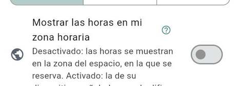 Mostrar las horas en mi zona horaria