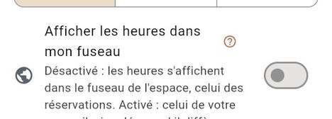 Afficher les heures dans mon fuseau