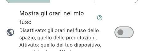 Mostra gli orari nel mio fuso