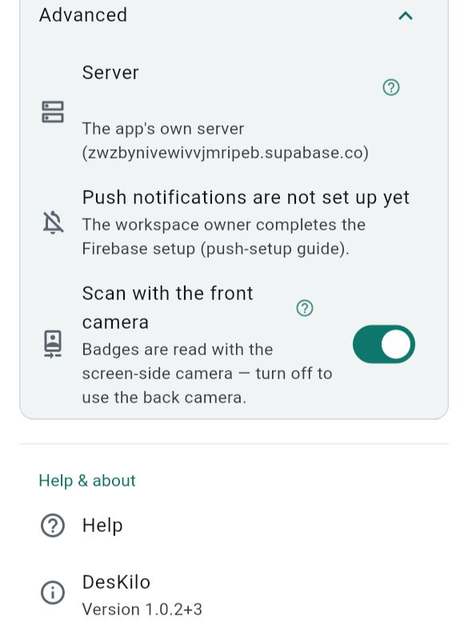 Front camera for scanning