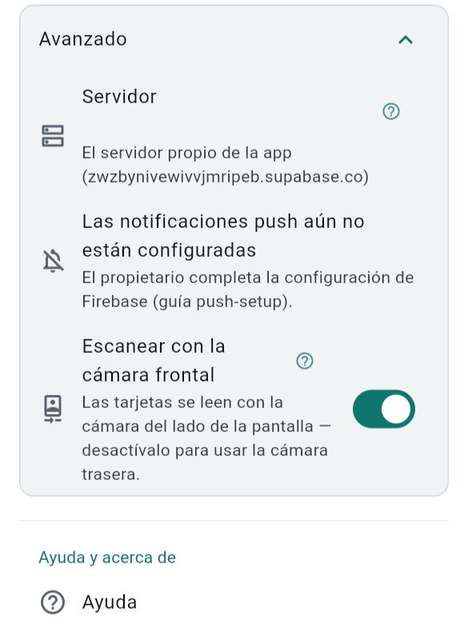 Cámara frontal para escanear