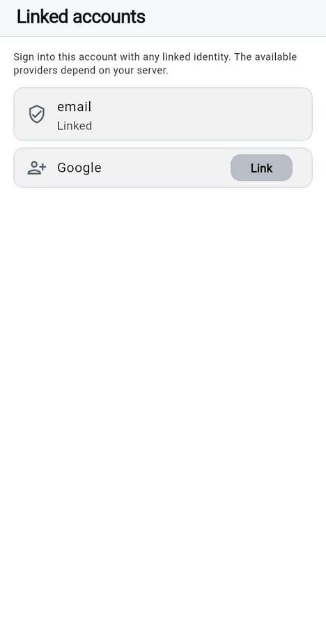 Linked accounts