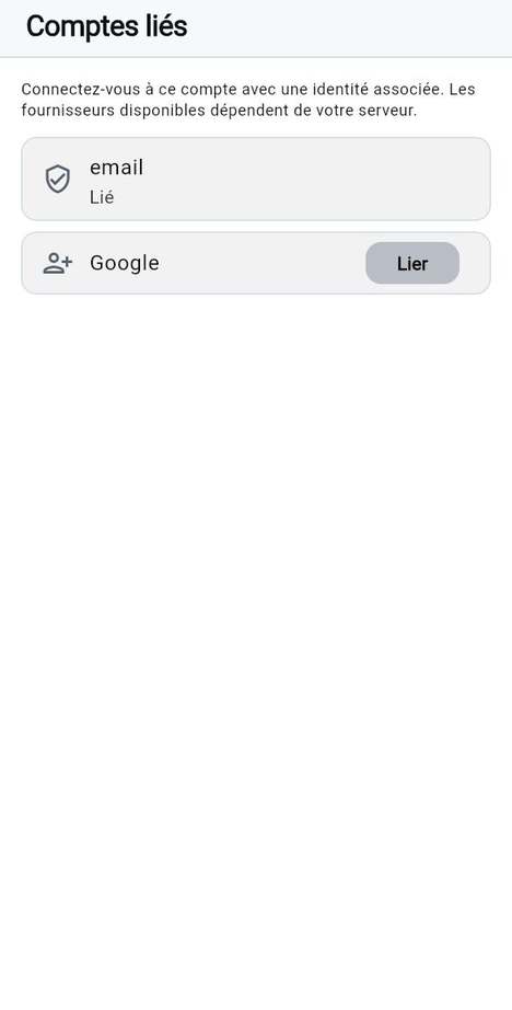 Comptes liés