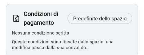 Le sue condizioni di pagamento