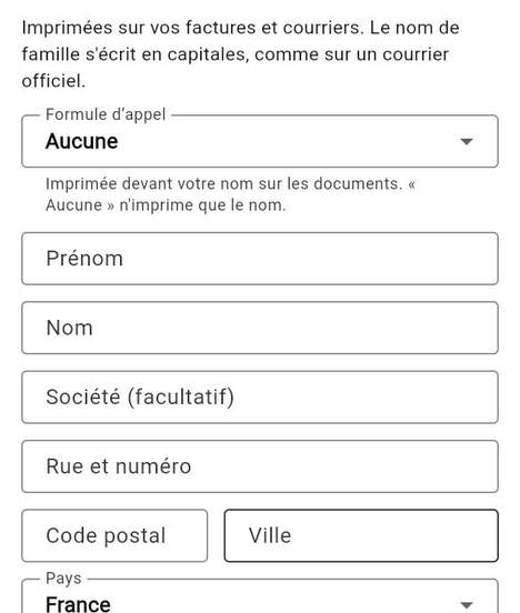 Informations personnelles