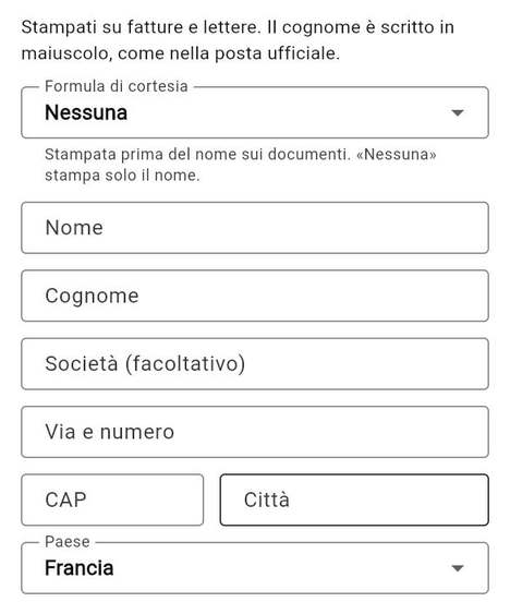 Dati personali