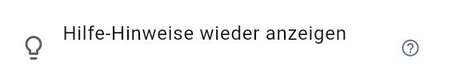 Hinweise wiederherstellen