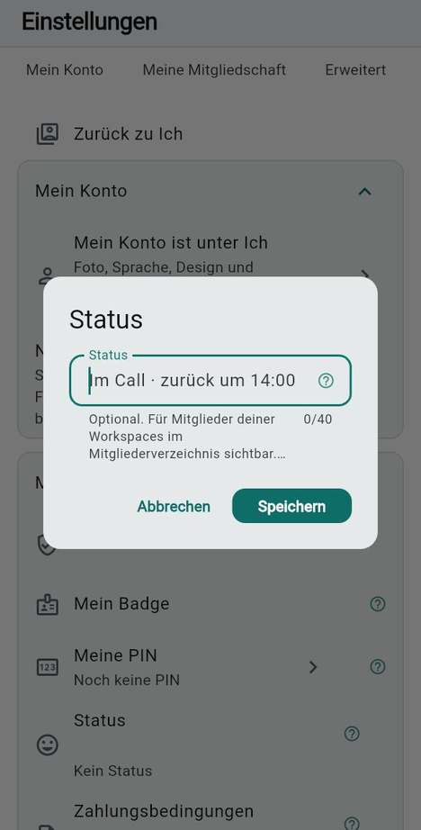 Ihre Statuszeile