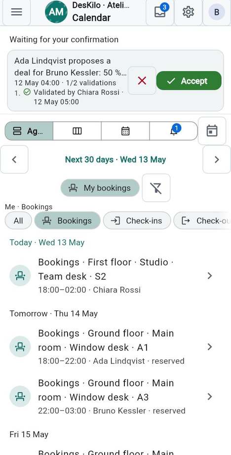 Filter the Calendar