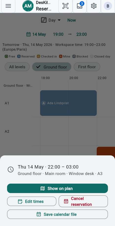 Change or cancel a booking