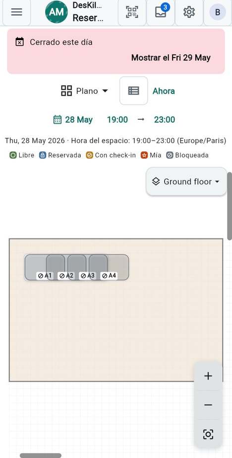 Días de cierre y festivos