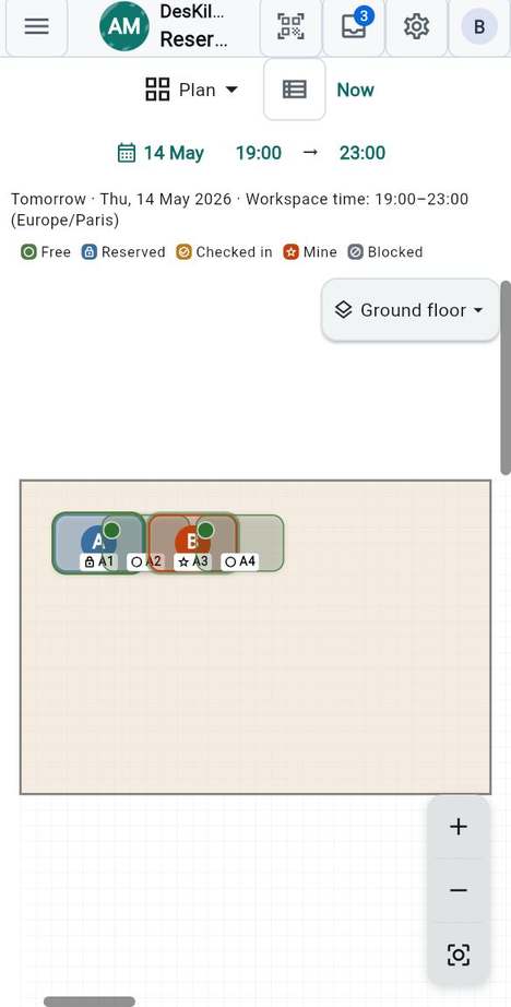 The Reserve hub and the floor plan