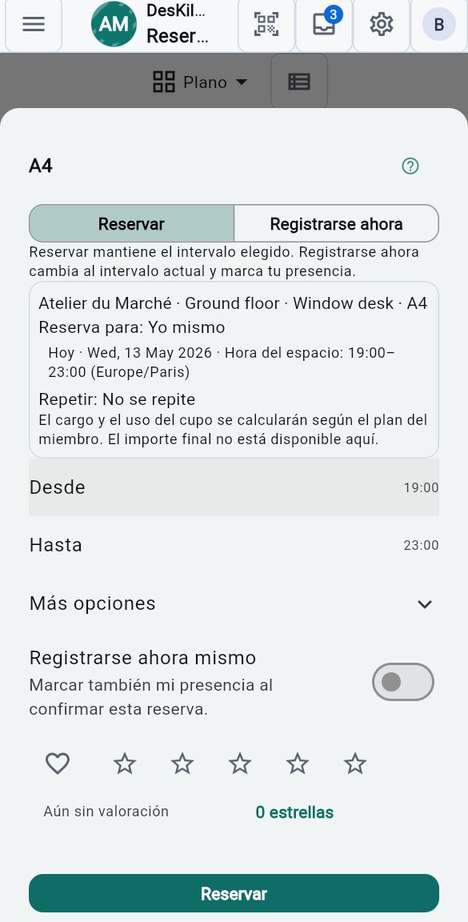 Registrarse ahora cuando ya está allí