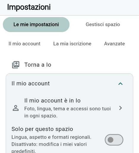Come sono organizzate le Impostazioni