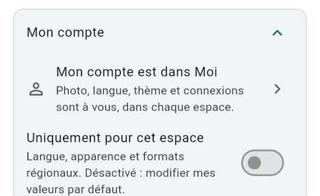 Choisir un réglage uniquement pour cet espace