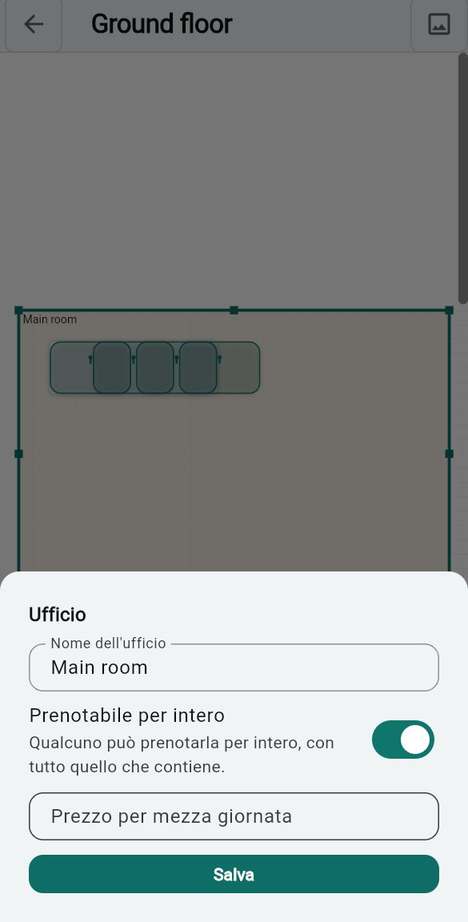 Dare un nome a un ufficio o a una scrivania e fissarne il prezzo