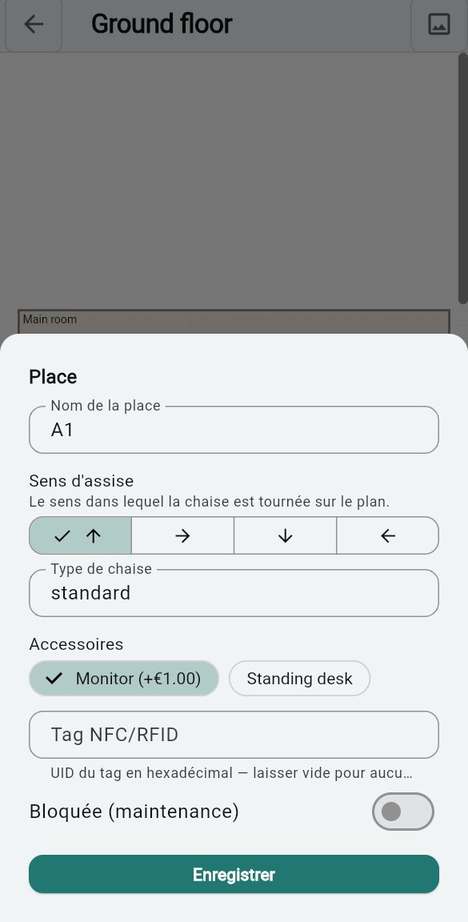 Configurer une place