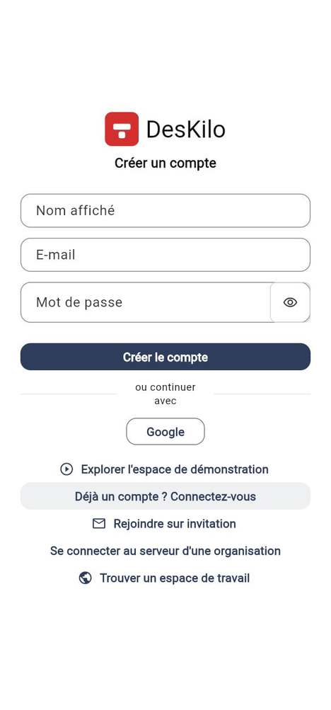 Créer un compte ou se connecter