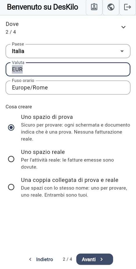 Creare uno spazio